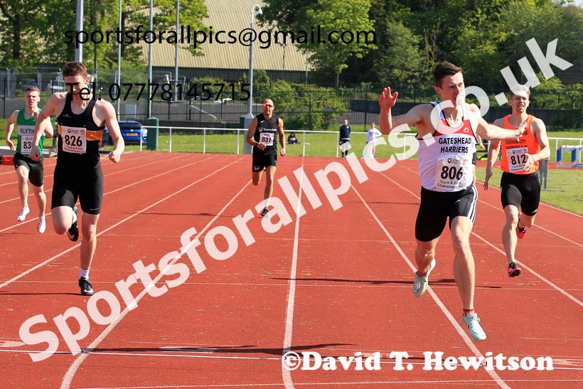 Senior Mens 400 metres, 2023 North Eastern Track and Field Champs., Middlesbrough Sports Village, Middlesbrough. Photo: David T. Hewitson/Sports for All Pics